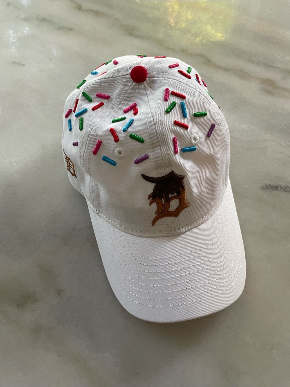NEW Detroit Tigers White Kids Baseball Cap with Colorful Sprinkles